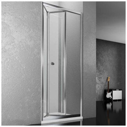 Porta Doccia A Soffietto Book Libro Per Box Nicchia Con Apertura Totale Cristallo Temprato Trasparente Con Pomello E Chiusura Magnetica Reversibile *** Misure : 66-70xh190 Cm Trasparente en oferta