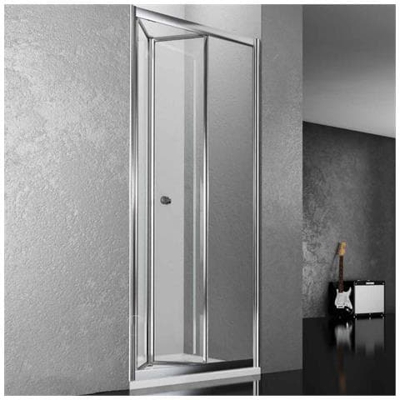 Porta Doccia A Soffietto Book Libro Per Box Nicchia Con Apertura Totale Cristallo Temprato Trasparente Con Pomello E Chiusura Magnetica Reversibile *** Misure : 66-70xh190 Cm Trasparente