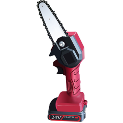 Tenuto in mano motosega a batteria con carica batterie e due | rosso - rosso precio