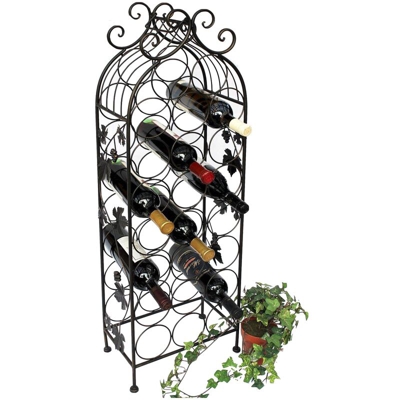 Scaffale Vino JD130665 in Metallo 100cm Scaffale Bottiglie Porta Bottiglie Supporto Bottiglie - Dandibo