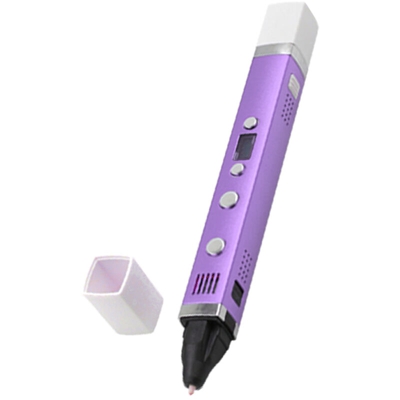 Penna 3D portatile Schermo LED Penna per stampa 3D Regalo di compleanno per bambini Penna per disegno 3D per bambini con temperatura regolabile,Viola,