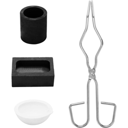 4 pezzi torcia fusione argento kit crogiolo grafite pinze per tazza crogiolo in grafite cilindro ciotola di fusione crogiolo in grafite stampo per precio