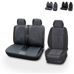 Oto Top Italy - Coprisedile 3 posti anteriore universale per furgoni Trotter | Colore: Grigio en oferta