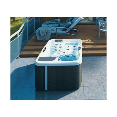 Kinedo - Grandform Happy Spa A200 Minipiscina 2 Posti Bianco/Rattan 200X117X78 Cm. Hpp#A200