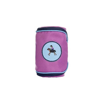 HKM Funny Horses 92061127.1389 - Bendaggio in Pile Polare, Colore: Viola