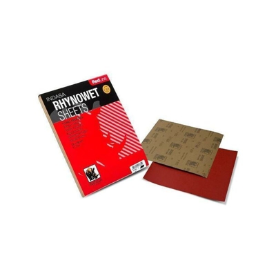 Foglio di carta vetrata impermeabile Rhynowet Red Line 1000 - Pacchetto 50 pc - Indasa