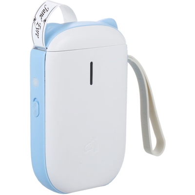 Mini stampante termica portatile Stampante termica Stampante termica ricaricabile per etichettatrice Nome Prezzo Etichetta adesiva,Bianco e blu,