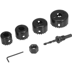 Kit di seghe a tazza bimetalliche 6 pezzi assortiti Set di seghe a tazza per impieghi gravosi con 4 lame da 32/38/44 / 54 mm, 1 mandrino, 1 chiave precio