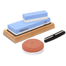 1000 # / 6000 # Grit Premium Whetstone Cut Affilatrice Set di pietre per affilare per tutte le lame Temperamatite base antiscivolo, multicolore en oferta