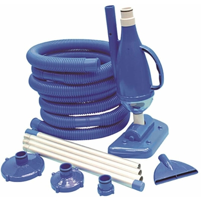 Set Aspiratore Pulizia Piscina Deluxe con Tubo 5mt Spazzola Beccuccio e Asta
