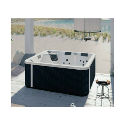 Kinedo - Grandform Happy Spa A400 Minipiscina 4 Posti Bianco/Rattan 192X192X78 Cm. Hpp#A400