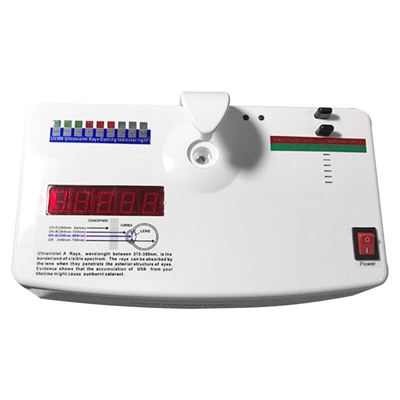 UV400 Lente ottica Rilevatore anti-radiazioni Misuratore di raggi ultravioletti Tester UV Apparecchi e apparecchiature per lenti, bianco