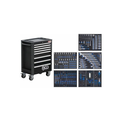 BGS TECHNIC carrello da officina a 8 cassetti - 234 strumenti - 4113