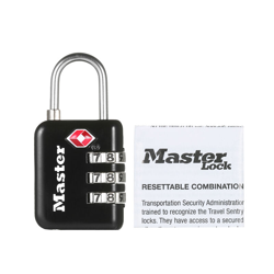 Combinazione Password Lucchetto Palestra Locker Lock Dormitorio Zaino Valigia Bagagliaio Dogana Serratura approvata TSA Lucchetto piccolo Nero características