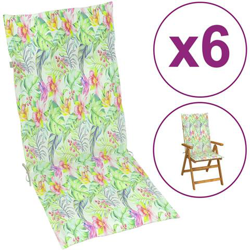 Cuscini Per Sedie Da Giardino 6 Pz Motivo A Foglie 120x50x4 Cm precio