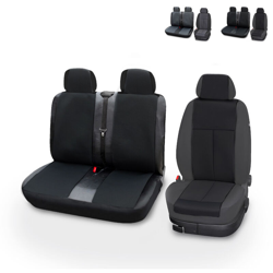 Oto Top Italy - Coprisedile 3 posti anteriore universale per furgoni Trotter | Colore: Nero en oferta