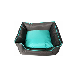 Cuccia Rettangolare Impermeabile per Cani, Grigio/Turchese, Grande - Classic Pet Products precio