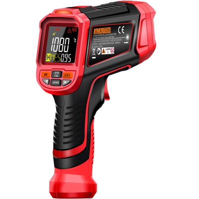 TASI TA603C Termometro a infrarossi IR senza contatto Tester di temperatura portatile digitale 50: 1 Pirometro Display LCD a colori con