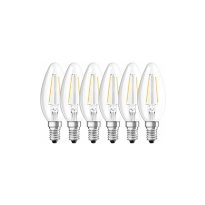 Star Classic B Lampada LED E14, 1.1 W, 6 UnitÃ - Osram
