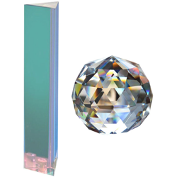 Prisma fotografico 2PCS Set fotocamera Filtro sfocatura ingrandimento in primo piano Prisma sfera di cristallo da 60 mm e prisma triangolare da 130 características