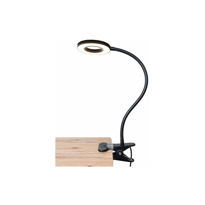 5 W 5 V USB lampada da lettura con clip regolabile regolabile lampada a pinza portatile con 3 modalitÃ 10 livelli di luminositÃ flessibile per la