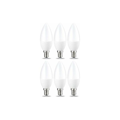 Lampadina LED E14 a Candela, 5.5W (equivalenti a 40W), Luce Bianca Calda- Pacco da 6 - Amazon Basics