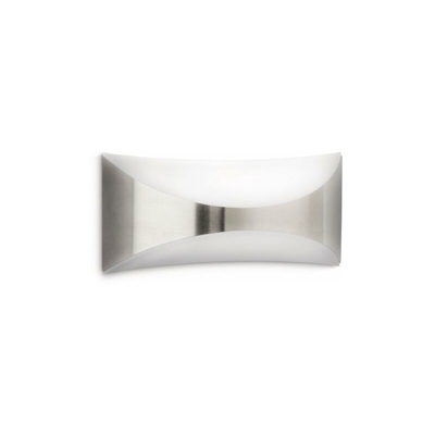 Seedling Lampada da Parete da Esterno, Rettangolare, Curva Up & Down, Acciaio Inox, Lampadina Inclusa - Philips Lighting