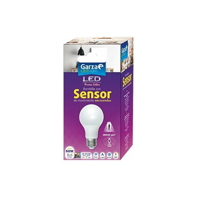 Garza Lampadina LED con sensore microonde, E27, 10Â W, Viola