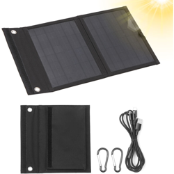 KKmoon 12W Borsa pieghevole per pannello solare Caricatore solare USB + uscita CC Caricatore solare pieghevole portatile Alimentatore portatile da precio