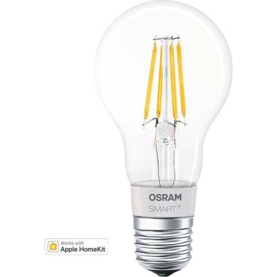 Osram Smart+ Lampadina LED a F ilamento Bluetooth Compatibile con Apple Homekit e Android. Goccia, E27, 50 W Equivalenti, Dimmerabile