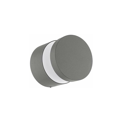 Melzo - Lampada da parete in alluminio pressofuso, 11 W, colore: Argento - Eglo