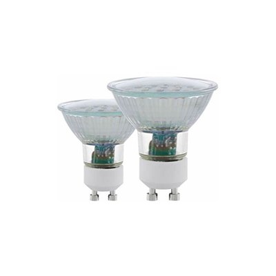 Eglo 11537-Set di 2 lampadine GU10 a LED SMD, 3000 K, 5 W, 400 lumen, bianco caldo