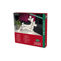 2787-103 - Renna luminosa decorativa a LED, con effetto stelle, 32 diodi a luce bianca calda, trasformatore interno 24 V, cavo trasparente precio