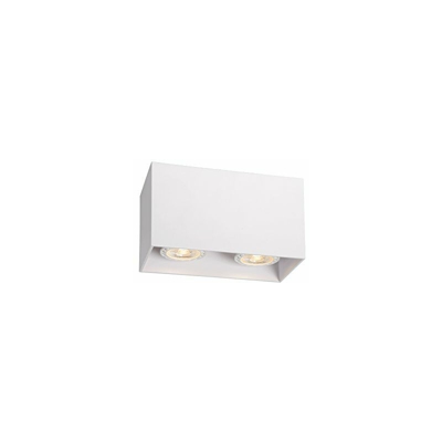 BODI 09101/02/31 - Plafoniera rettangolare, per 2 lampadine GU10, colore bianco - Lucide