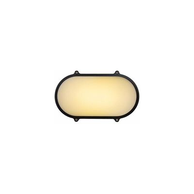 Hublot AC da parete lampada da esterno LED di 1Â X 26Â W 3000Â K IP65Â grigio, Alluminio, integrato, 26Â W, Grigio, 27Â x 16.5Â x 9Â cm - Lucide