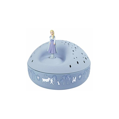 Trousselier 5004 Luce Notturna con Proiettore di Stelle Musicale Motivo Disney Frozen, Blu