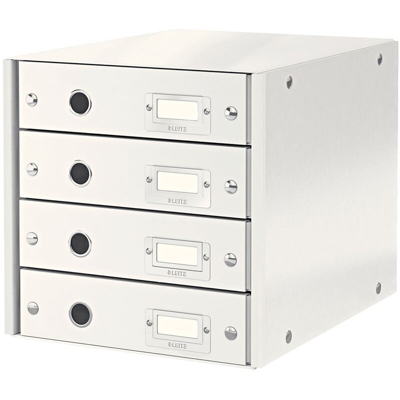 Schedario WOW Bianco con 4 Cassetti - Leitz