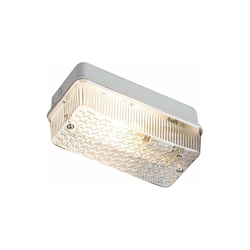 IP65 - Portalampada con diffusore prismatico e base in alluminio, B22, 100 W, colore: Bianco - Knightsbridge en oferta
