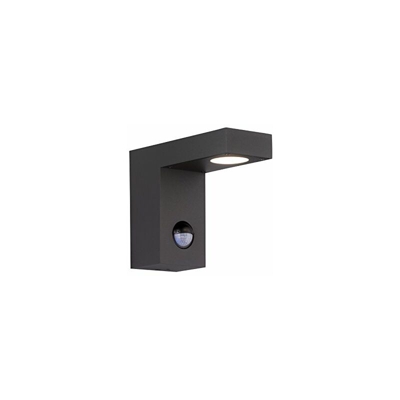 WOFI - Applique da parete, serie Brooklyn, 1x LED 6 W, 15 x 12 x 6 cm, 3000 k, 430 lm, modello 4830.01.88.0000, colore antracite