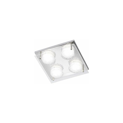 9085.04.01.7000 A - Plafoniera in metallo, 22 Watt, integrata, cromata, 22 x 22 x 5 cm - Wofi características