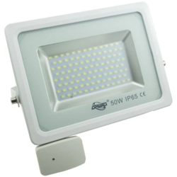 faro faretto a led 30W con sensore di movimento IP65 luce bianco freddo 6000k 3000Lm con staffa colore bianco - Driwei en oferta