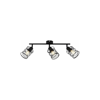 Briloner Leuchten Plafoniera, Lampada da soffitto, 3 lampadine orientabili e inclinabili Retro/Vintage, Acciaio Nero, 3X E14, Max. 40 Watt, Metallo