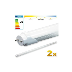 2x SMD LED Tubo 120cm Certificazione TÃ?V Bianco neutro - Tubo fluorescente T8 G13 - Cover opalino 18 W, 1800 Lumen- pronto per l'installazione características