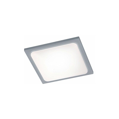 Trio 620160187 Trave Plafoniera LED, 1x18 Watt, Titano/Bianco, 25x25x5 cm 18 W - Trio Leuchten
