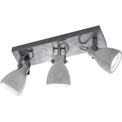 Trio Leuchten Trio 802500378 Concrete Faretto, 3x42 Watt, Calcestruzzo, 35x10x18 cm, 10 x 35 x 18 cm
