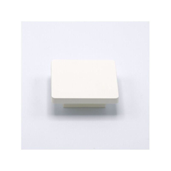 Polideas - Pomolo piatta e quadrata in goffrato fine bianco 70x70x22mm - 431 Square características