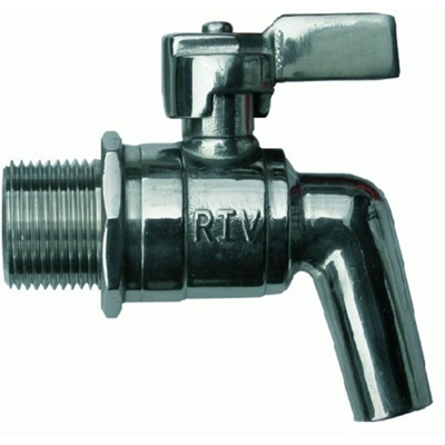 Rubinetto in acciaio inox 3/4'' pollice per botte contenitore fusto olio vino acqua