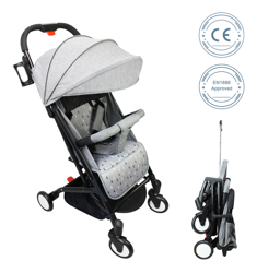 Child Pushchair, Baby Stroller, Grigio, with cup holder, carry bag and rain cover, Materiale: Poliestere precio