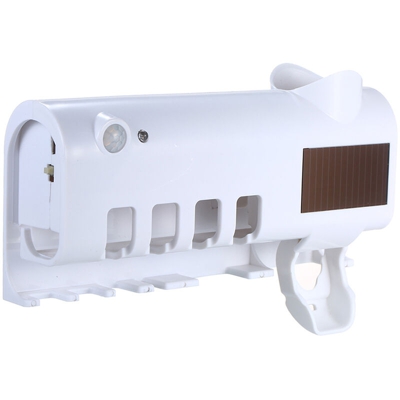 Portaspazzolino Multifunzionale No Foratura Portaspazzolino a parete e Kit Spremiagrumi Dentifricio Dispenser Dentifricio USB Detergente Elettrico