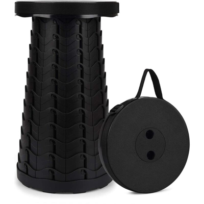 Sgabello pieghevole portatile LangRay, sgabello retrattile di seconda generazione, sgabello da campeggio per pesca / barbecue / attività al coperto /